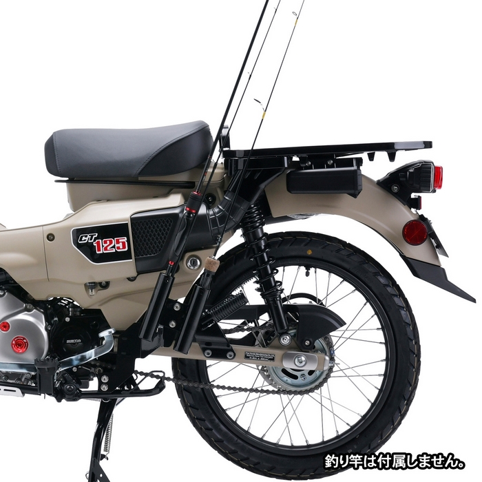 Ct125ハンターカブを釣り仕様に すぐに取り付けできるオススメロッドホルダー 釣竿ケース はコレ Ct125ハンターカブのカスタムブログ